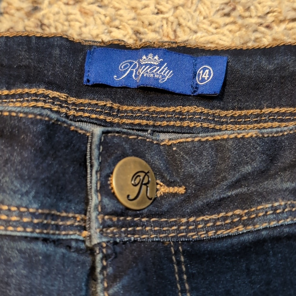 ROYALTY BY YMI STRETCH Boot cut JEANS Bling Pockets Sz 14 - Picture 9 of 9